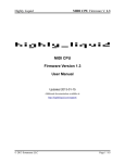MIDI CPU Firmware Version 1.3 User Manual