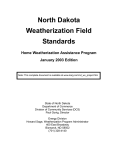 North Dakota Weatherization Field Standards