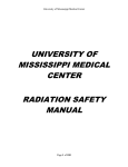 Radiation Safety Manual - University of Mississippi Medical Center