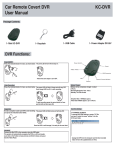 Car Remote Covert DVR User Manual KC-DVR - COP