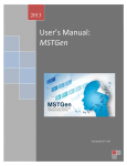 User`s Manual: MSTGen