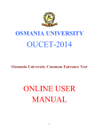 OUCET-2014 ONLINE USER MANUAL