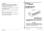 User Manual 1x8 DMX Splitter