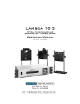 Lambda 10-3 Operation Manual