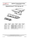 1234600401B AlphaVision PC Series III Sign User Manual