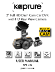 2” Full HD Dash Cam Car DVR with HD Rear View