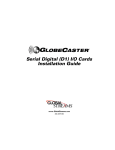 Serial Digital (D1) I/O Cards Installation Guide