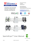 User Manual - Sports Dryer