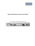 Model 1040 Standalone Enclosure User Manual