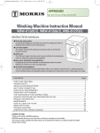 Washing Machine Instruction Manual
