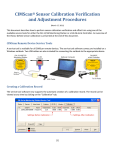 CIMScan® Sensor Calibration Verification and