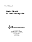 RF Lock-In Amplifier - Frederick Seitz Materials Research Laboratory