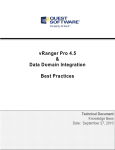 vRanger Pro 4.5 & Data Domain Integration Best