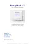 ReadyDock:UV with ultrawave technology user manual