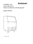 Installation and User`s Manual for Flaked Ice Machine with Storage