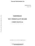 M68MPB16Z3 MCU PERSONALITY BOARD USER`S MANUAL