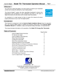 Model TS1 Thermostat Operation Manual - Coal