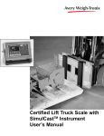Certified Lift Truck Scale with SimulCastTM Instrument User`s Manual
