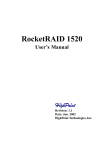 RocketRAID 1520 User Manual