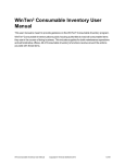 WinTen² Consumable Inventory User Manual