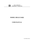 MODEL RDAG12-8(H) USER MANUAL