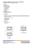 Installation Manual Frequency Converter FM-2D/K