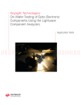 Keysight Technologies On-Wafer Testing of Opto
