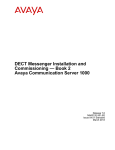 DECT Messenger Installation and Commissioning — Book 2 Avaya