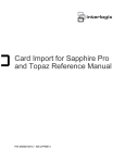 Card Import for Sapphire Pro and Topaz