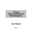 42 Bays Fibre to SAS/SATA II RAID Subsystem User Manual - i-Stor