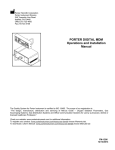 Porter Digital MDM (Cabinet Mt.) Flowmeter