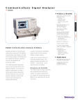 Tektronix: Products > Communications Signal Analyzer CSA8000