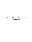 HP External Personal Media Drive User`s Guide