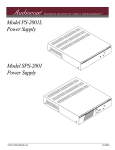 Model PS-2001L Power Supply Model SPS-2001