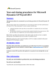 2013 Year End Closing &ndash; Payroll