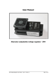 Alternator (adjustable) voltage regulator
