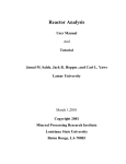 Manual For Reactor Analysis - Minerals Processing Research Institute