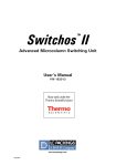Switchos II Microcolumn Switching Unit Manual