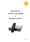 user guide for the sure tv box 8320hd & the sure tv service