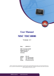 User manual MSC TDC10000, Rev. 2.3