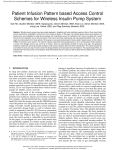 Patient Infusion Pattern based Access Control Schemes for Wireless