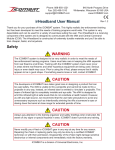 irHeadband User Manual Safety WARNING CAUTION