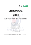 USER MANUAL WQ819 - LED Stage lighting