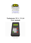 Tachotester TC-1 V1.14 User manual