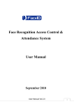 Face Recognition Access Control & Attendance System User Manual