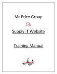 Mr Price Group Supply IT Website Training Manual