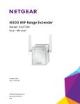 NETGEAR N300 WiF Range Extender Model EX2700 User Manual