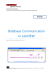 Tutorial: Database Communication in LabVIEW