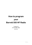How to Program the Barrett 550 HF Radio - HF