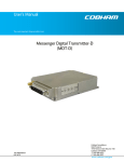User`s Manual Messenger Digital Transmitter-D (MDT-D)